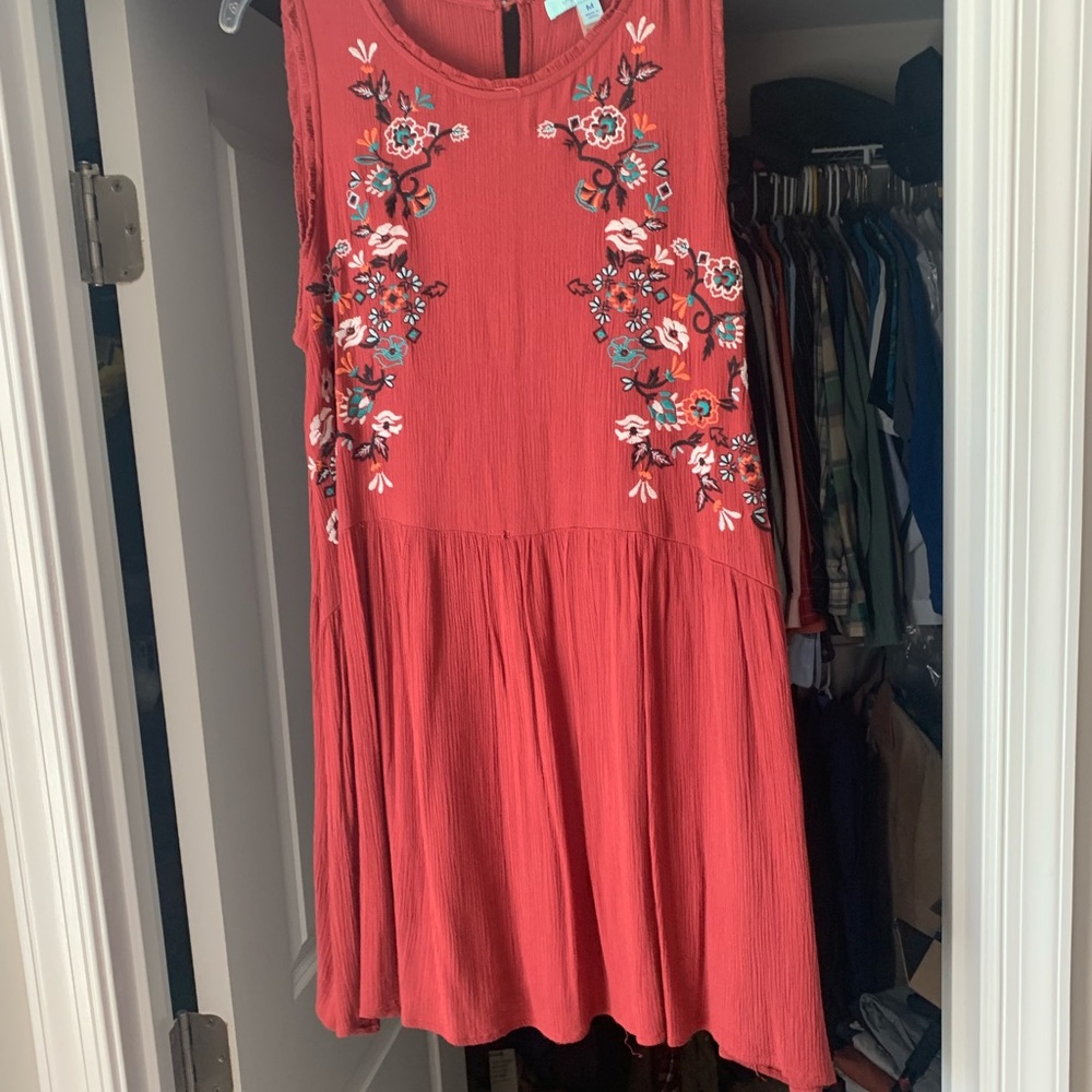 Coral floral top/dress